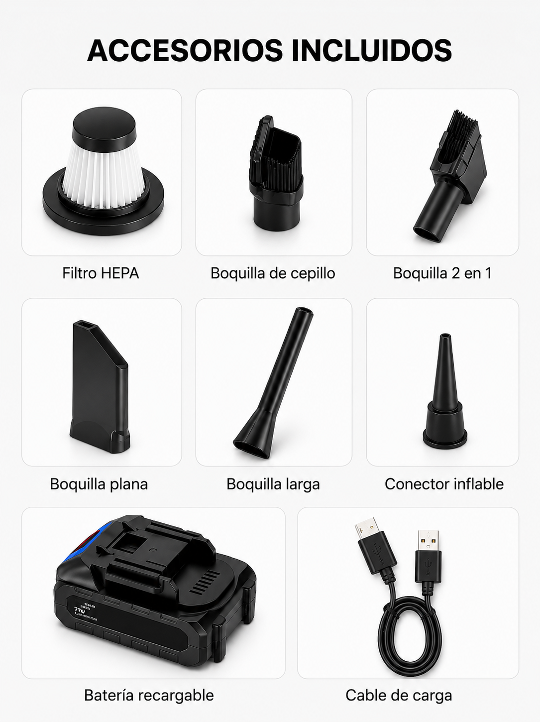 Aspiradora portátil potente 4 en 1